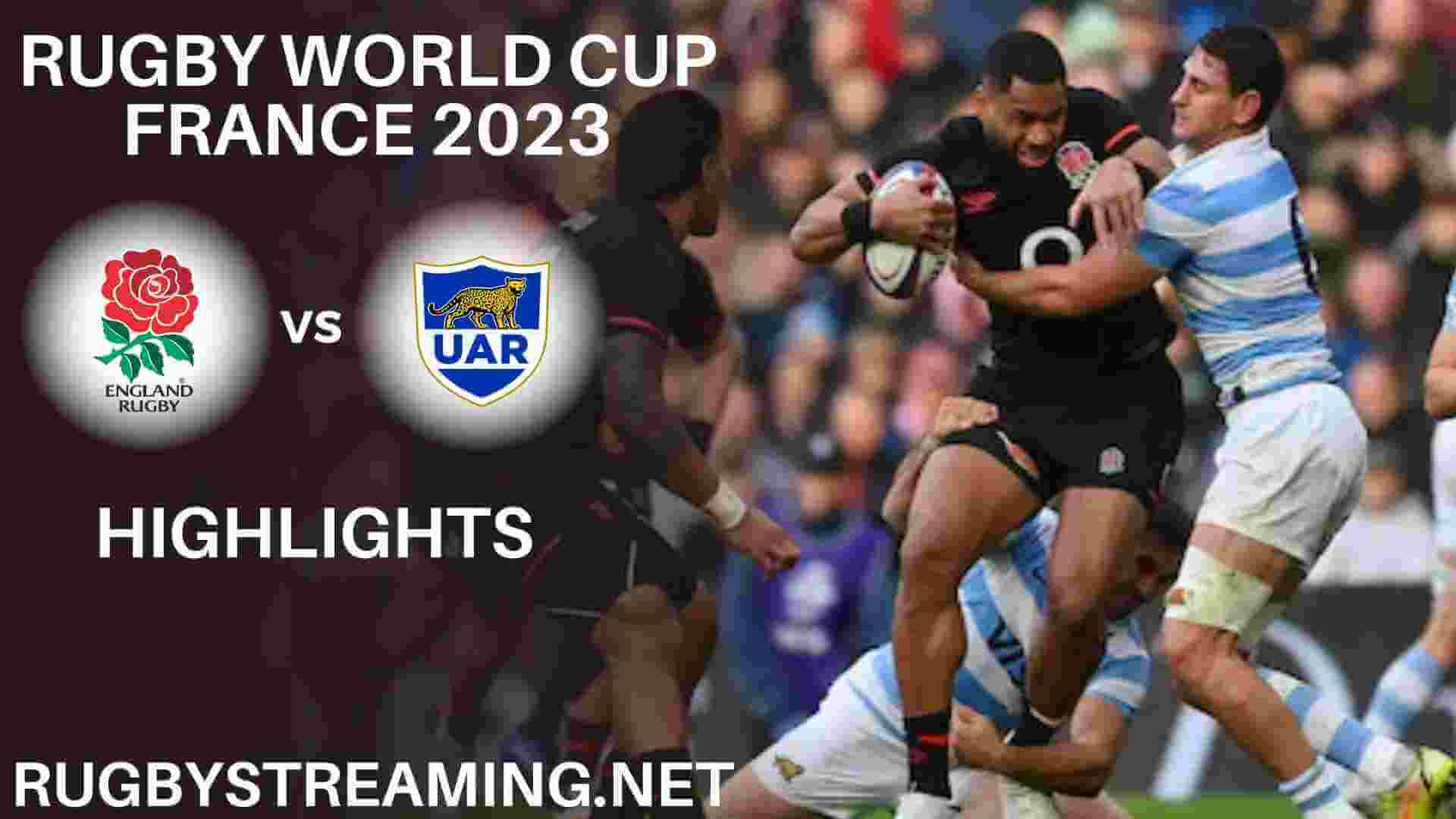 England Vs Argentina Highlights Rugby World Cup 2023