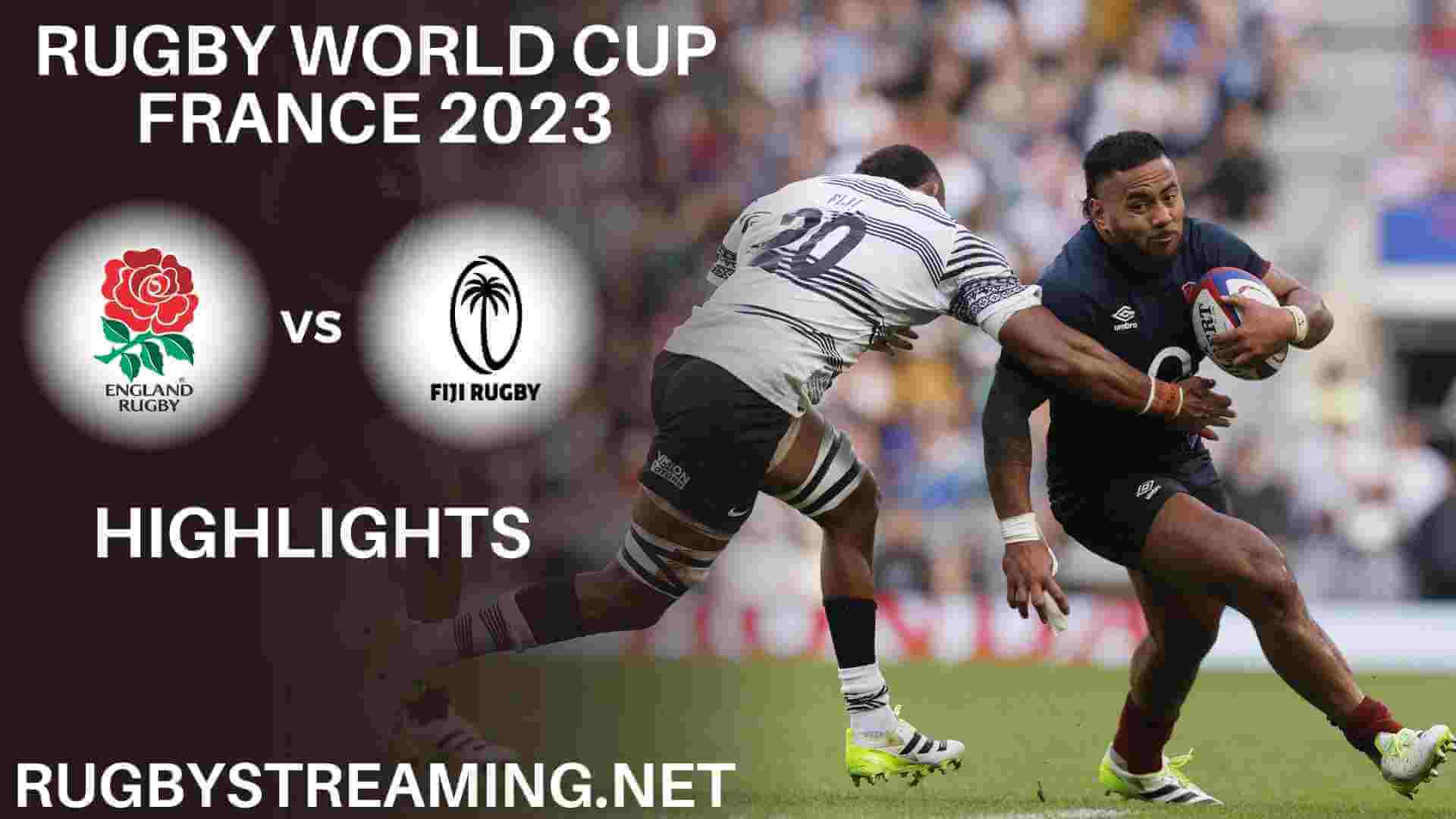 England Vs Fiji Highlights Rugby World Cup 2023 QF