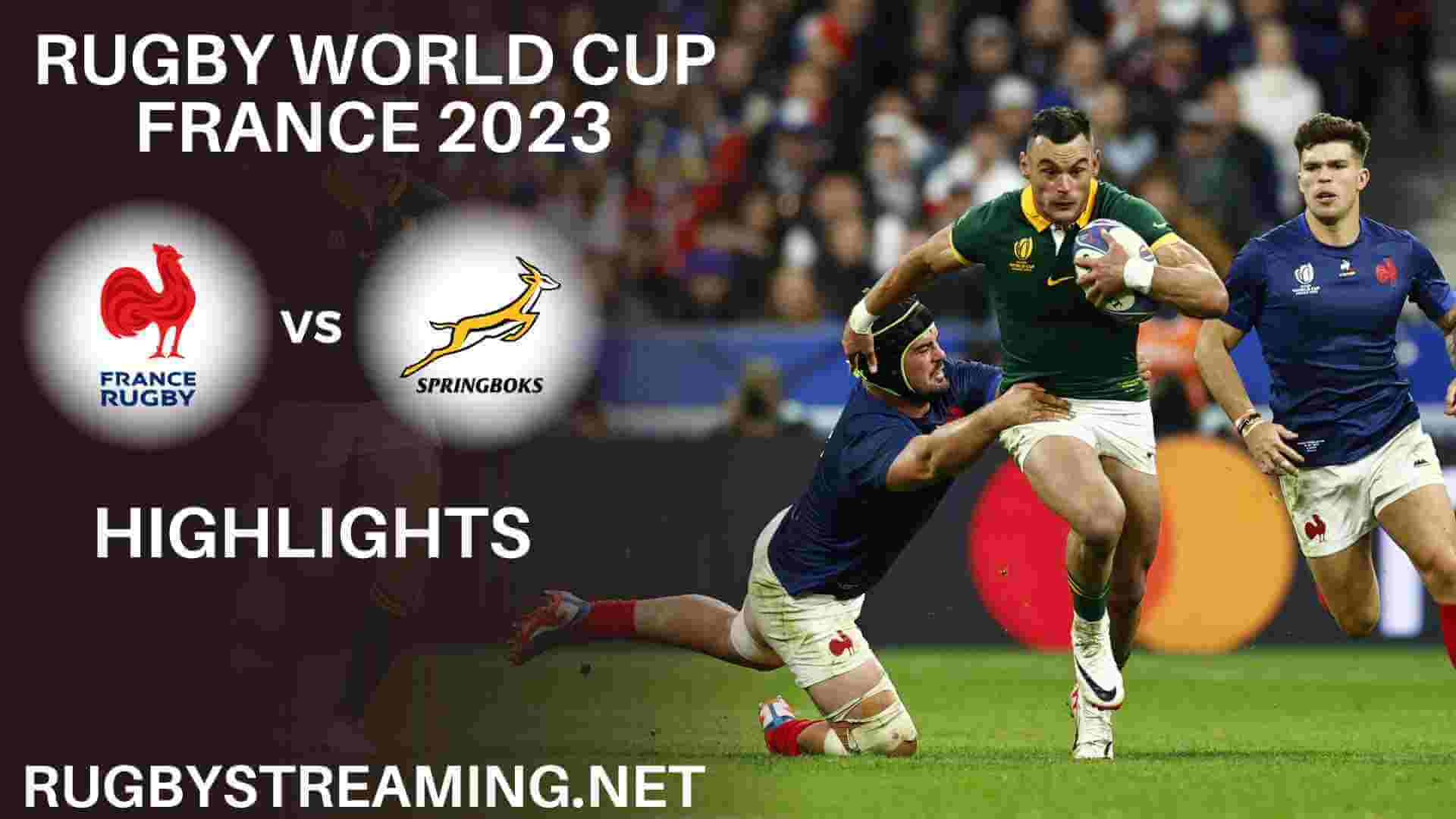 France Vs South Africa Highlights Rugby World Cup 2023 QF