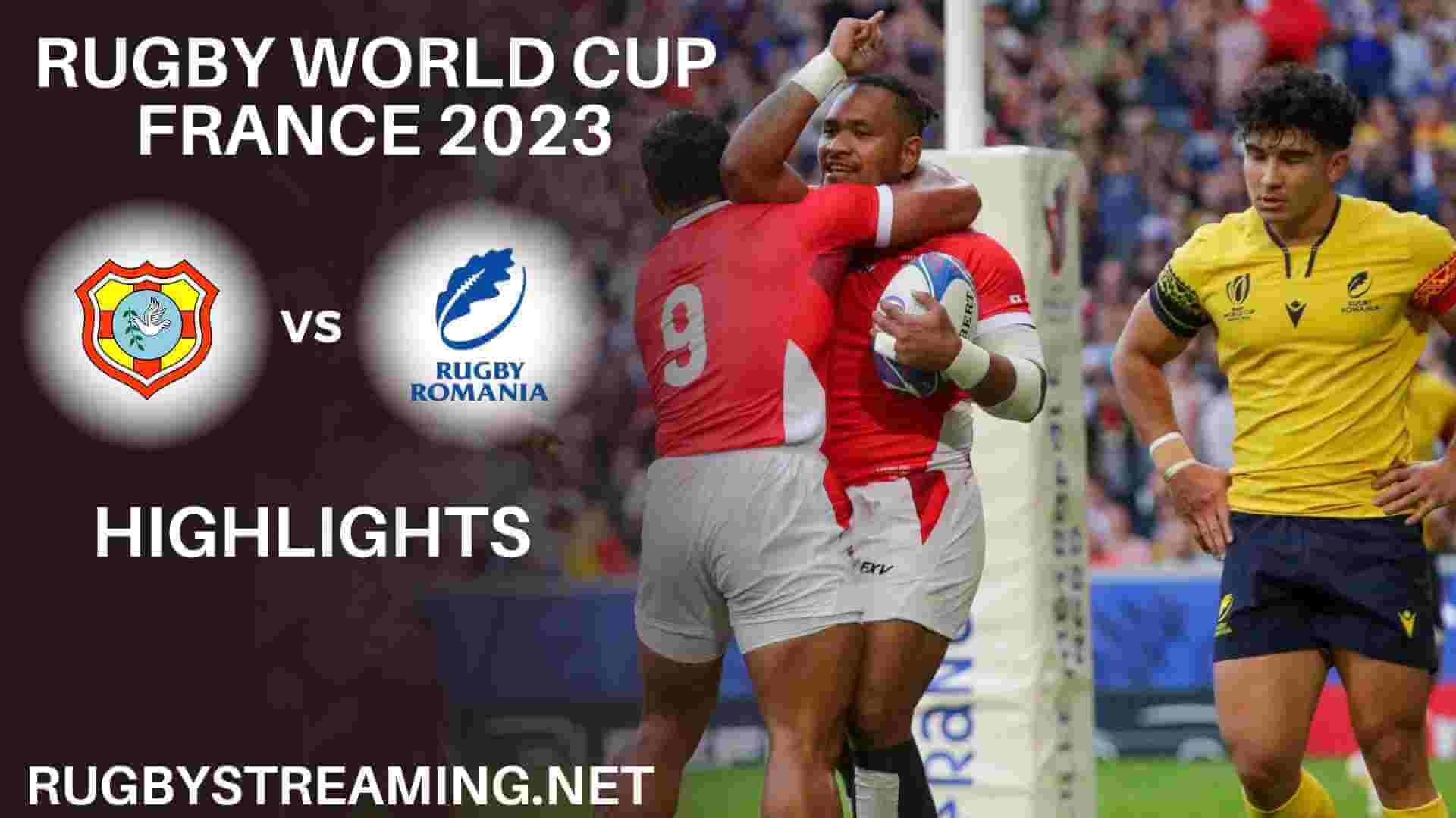 Tonga Vs Romania Highlights Rugby World Cup 2023